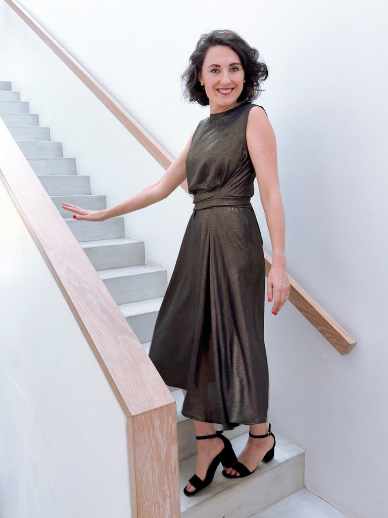 Folded Dress in Bronze