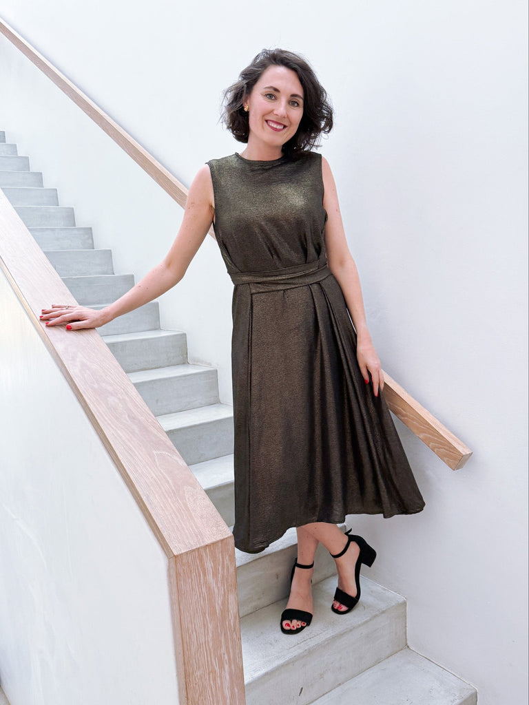 Folded Dress in Bronze