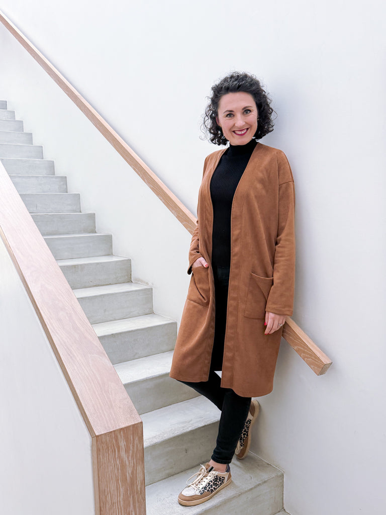 Faux Suede Coat