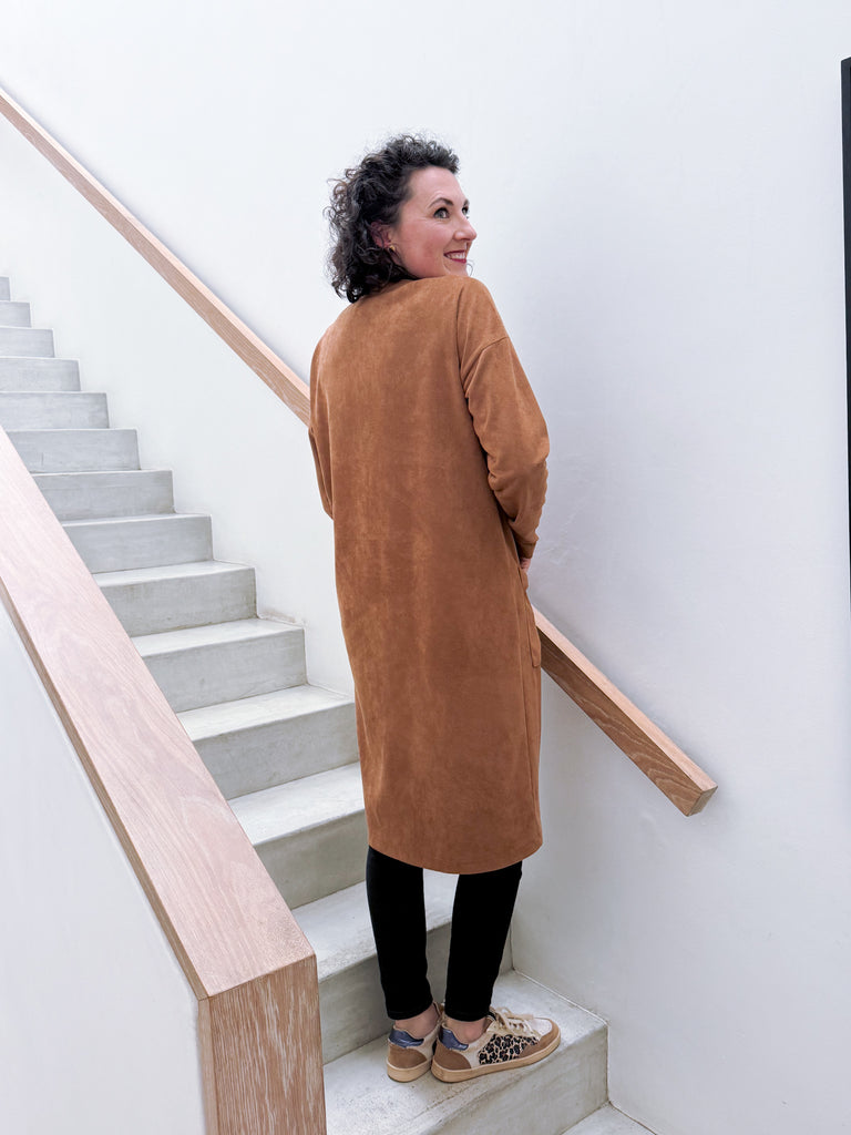 Faux Suede Coat