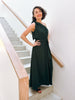 One Shoulder Maxi Dress in Forrest Green