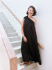 One Shoulder Maxi Dress in Black