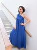 One Shoulder Maxi Dress in Cobalt Blue