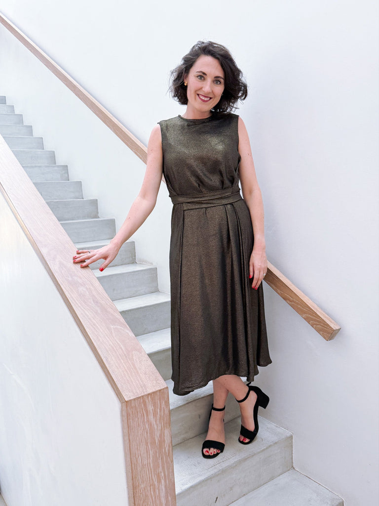 Folded Dress in Bronze