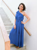 One Shoulder Maxi Dress in Cobalt Blue