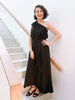 One Shoulder Maxi Dress in Black