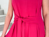 Folded Dress in Fuchsia